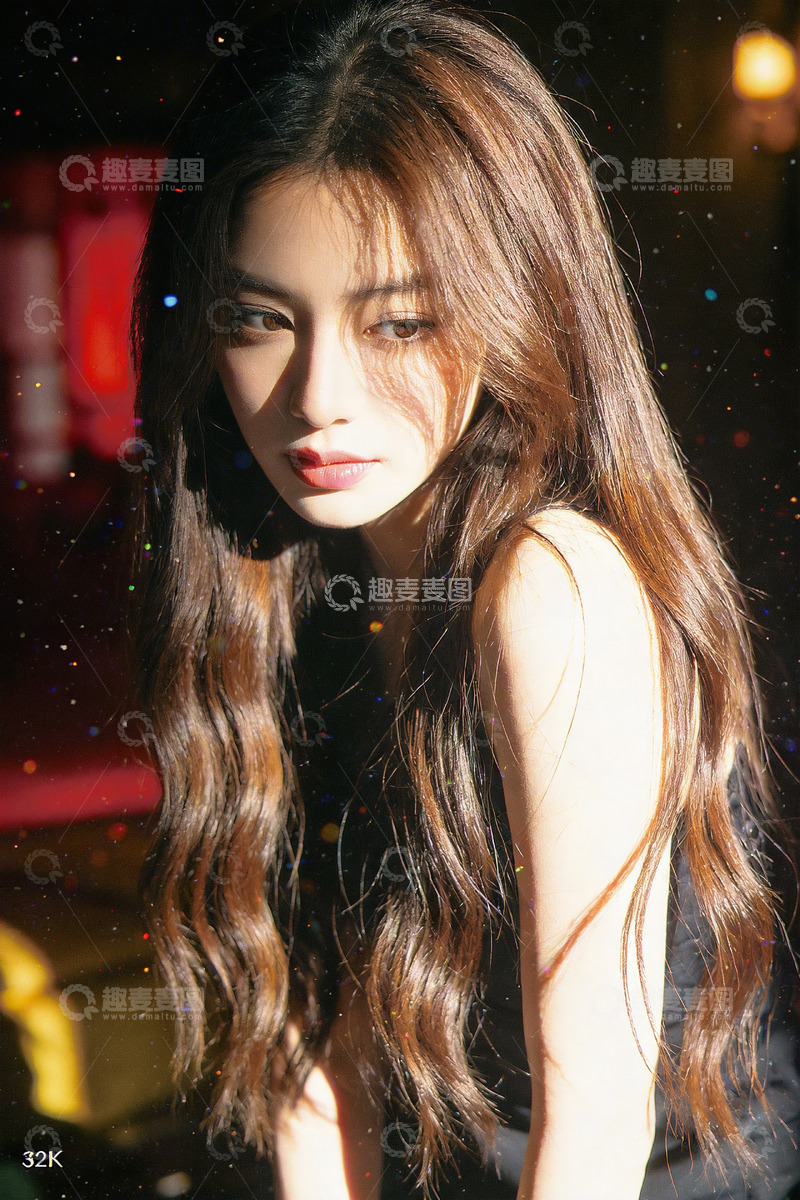 高清大图下载【趣麦麦图】虚实结合摄影风格氛围感美女2