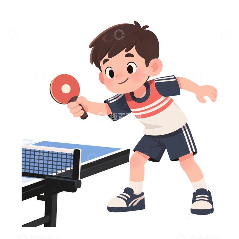 高清大图下载【趣麦麦图】兴趣班打乒乓球免抠元素