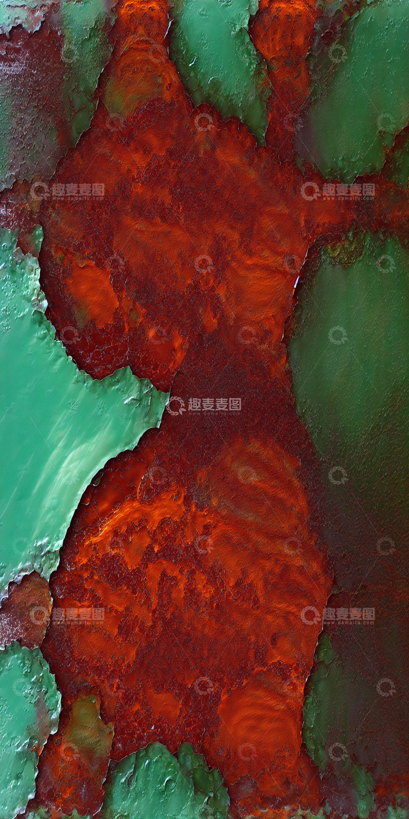 高清大图下载【趣麦麦图】绿色红色锈迹