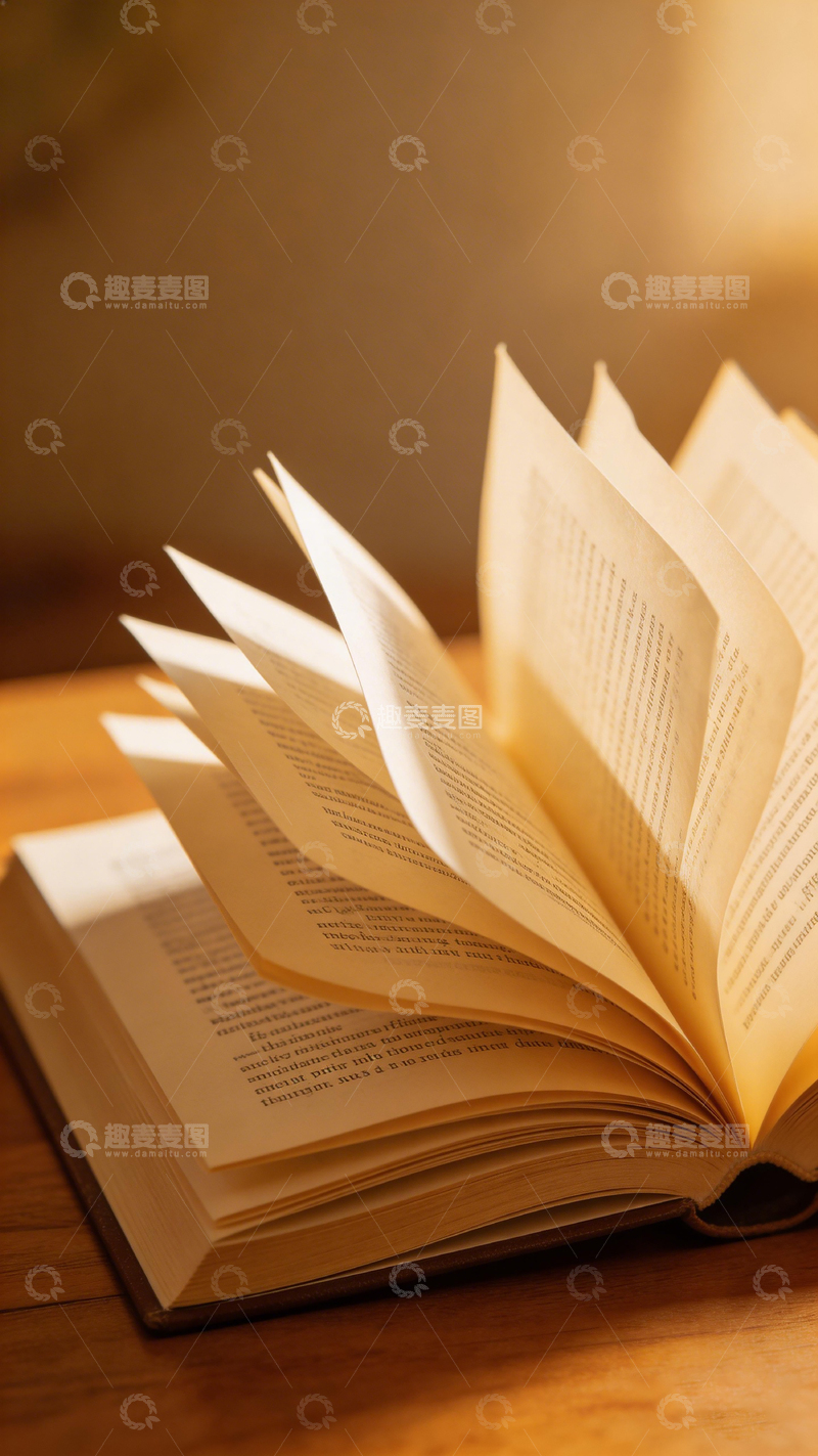 高清大图下载【趣麦麦图】暖光书香阅读时光1