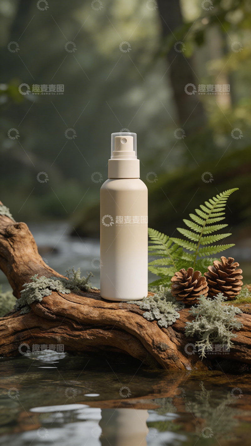 高清大图下载【趣麦麦图】森林喷雾自然风格产品展示