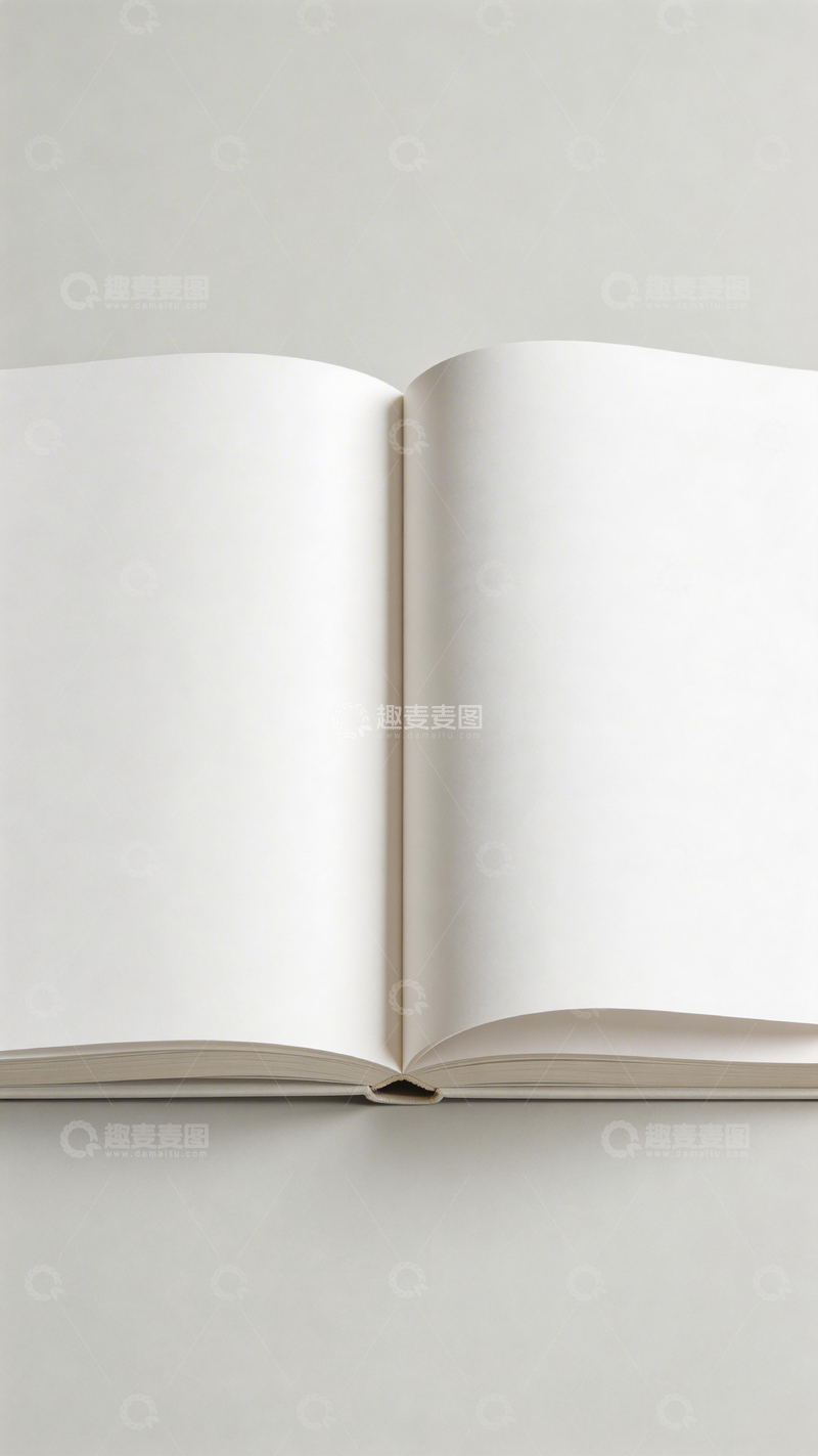 高清大图下载【趣麦麦图】简约空白书籍内页设计素材