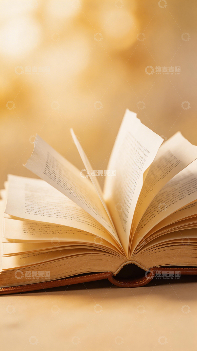 高清大图下载【趣麦麦图】暖色调书本特写摄影