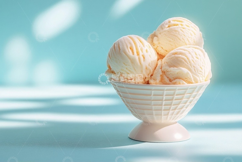 高清大图下载【趣麦麦图】放在桌面的雪糕球