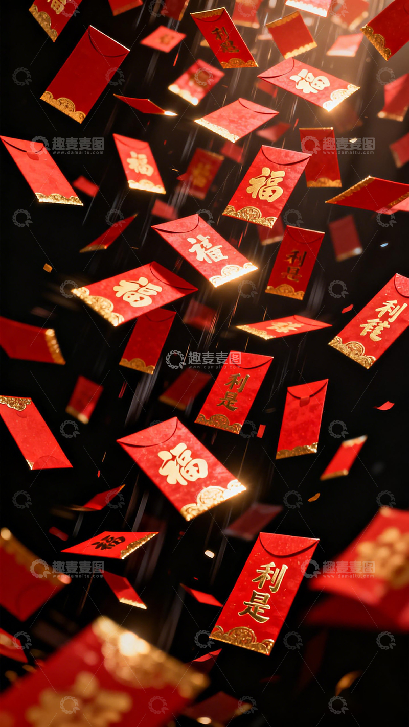高清大图下载【趣麦麦图】春节喜庆红包装饰布置摄影