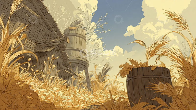 高清大图下载【趣麦麦图】童话风格的古老木屋