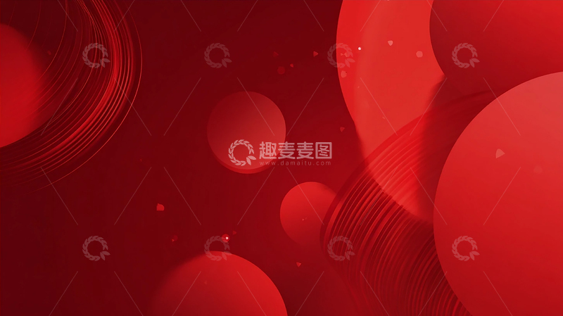 高清大图下载【趣麦麦图】红色梦境中的无限环绕