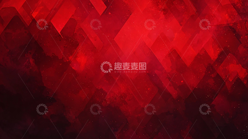 高清大图下载【趣麦麦图】红色几何幻境的深邃魅影