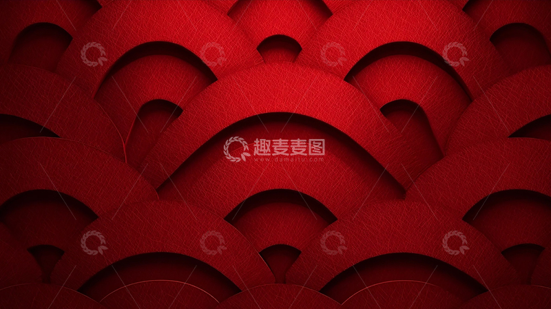 高清大图下载【趣麦麦图】红色幻境中的层叠奇观