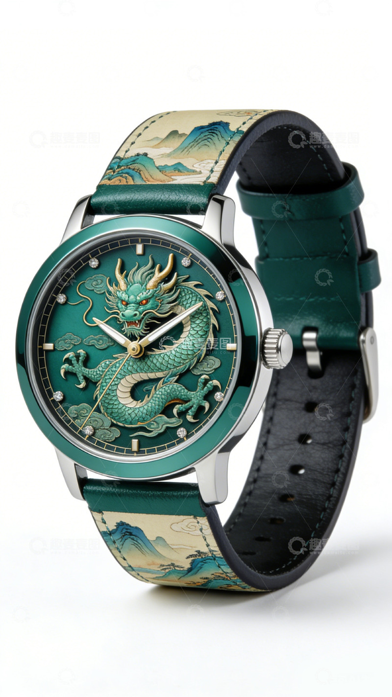 高清大图下载【趣麦麦图】文创产品龙纹腕表艺术欣赏