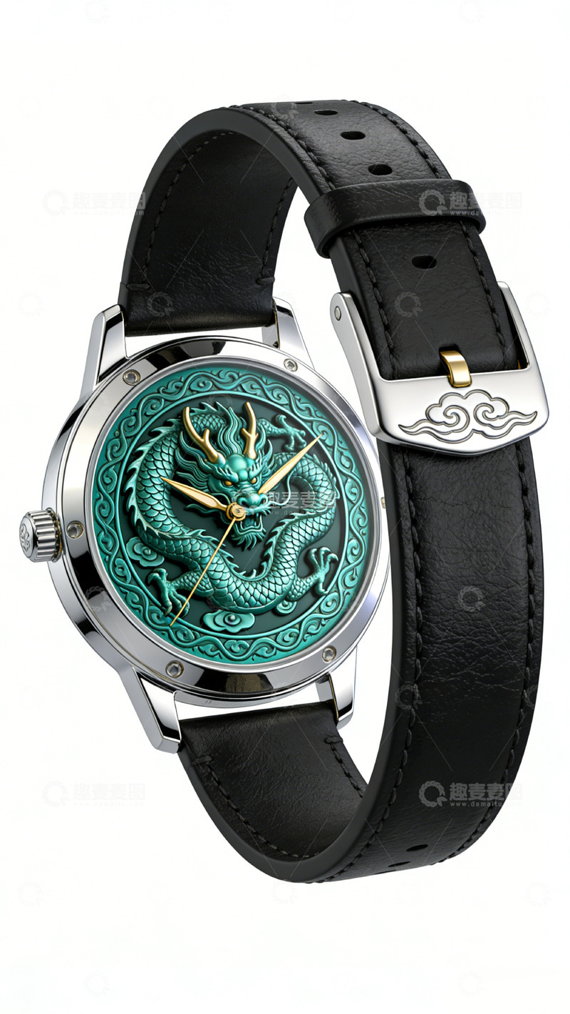 高清大图下载【趣麦麦图】文创产品东方神龙腕表设计