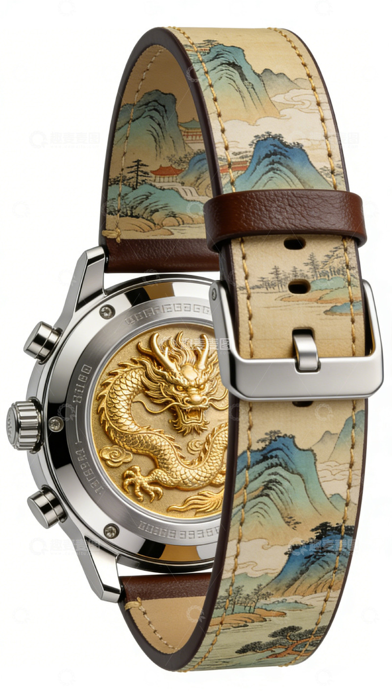 高清大图下载【趣麦麦图】文创产品东方艺术风格手表设计