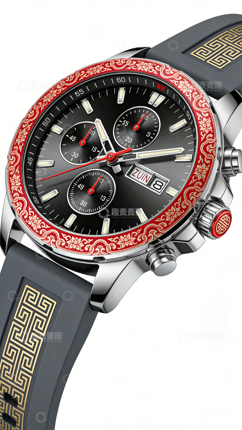 高清大图下载【趣麦麦图】文创产品精致时尚男表设计素材