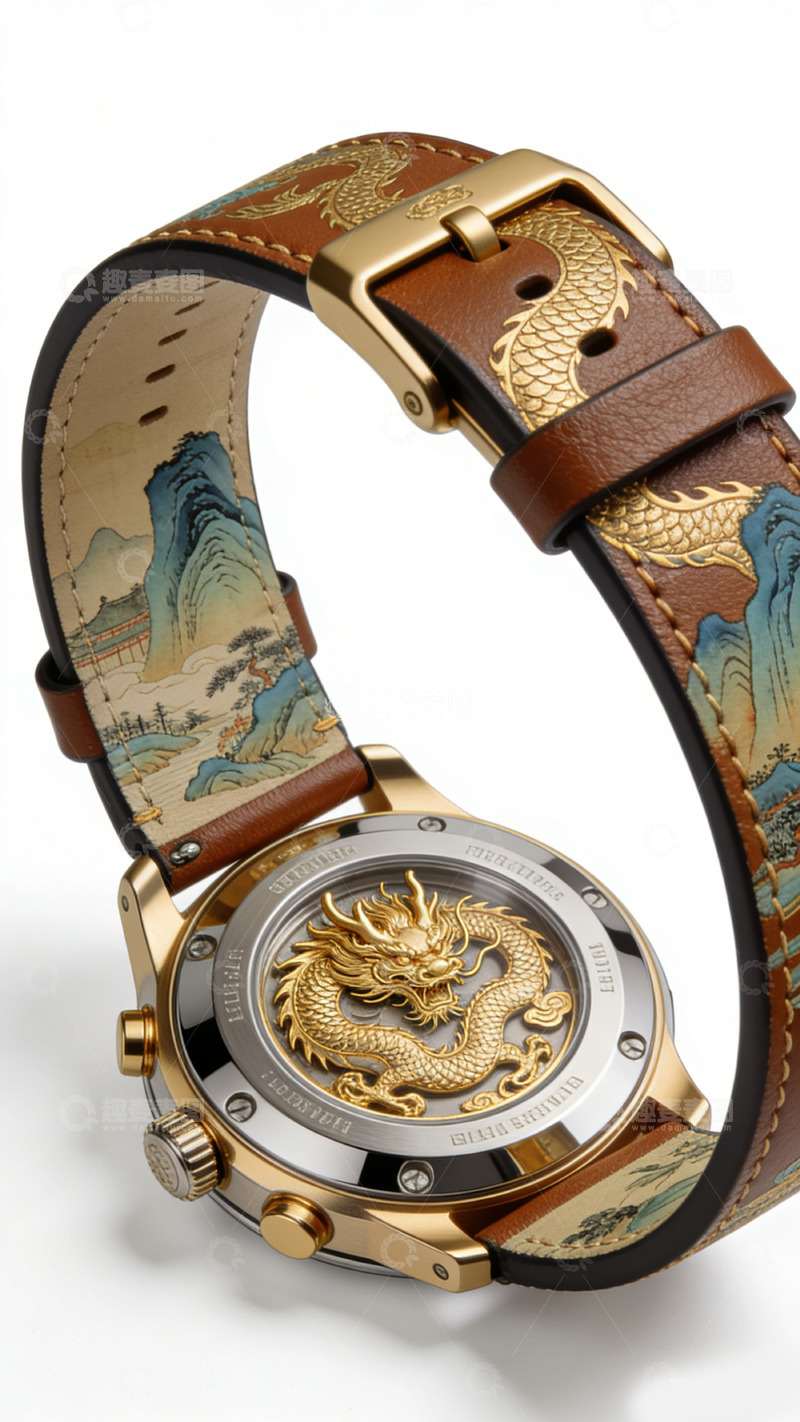 高清大图下载【趣麦麦图】文创产品奢华东方风格腕表设计