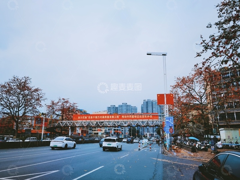 高清大图下载【趣麦麦图】城市街景秋日风光