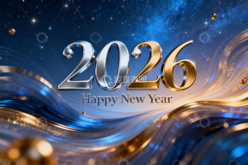 高清大图下载【趣麦麦图】2026新年庆祝海报