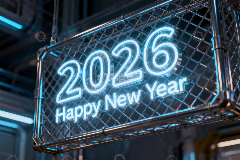 高清大图下载【趣麦麦图】2026新年霓虹灯标志