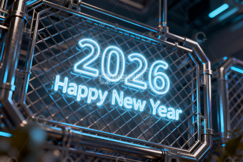 高清大图下载【趣麦麦图】2026新年霓虹灯牌