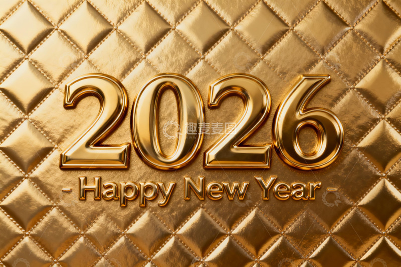 高清大图下载【趣麦麦图】2026新年金色背景