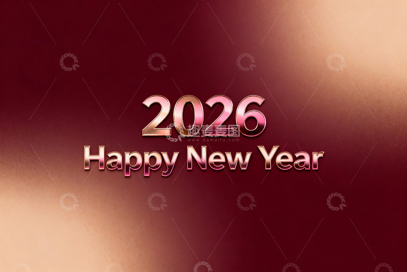 高清大图下载【趣麦麦图】2026新年祝福背景图