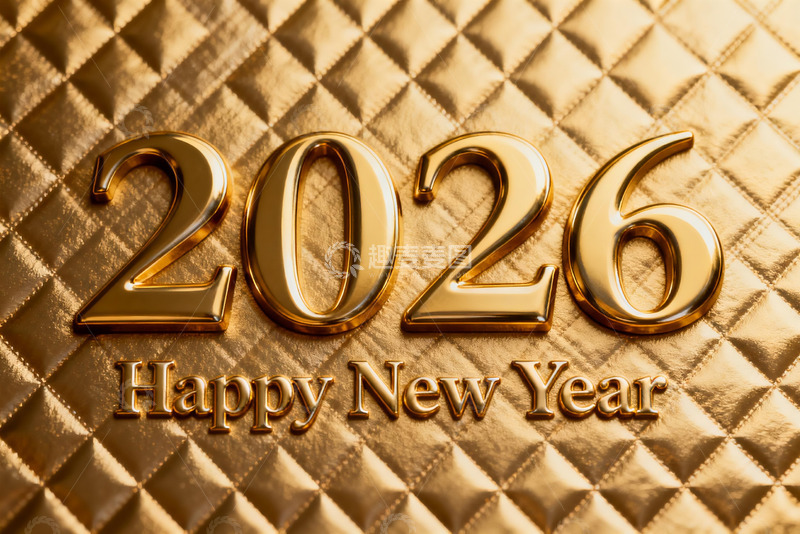 高清大图下载【趣麦麦图】2026新年金色背景