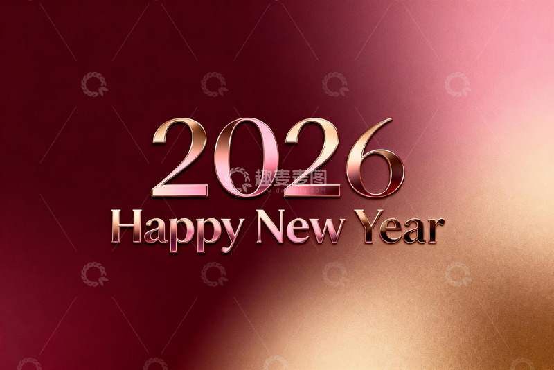 高清大图下载【趣麦麦图】2026新年祝福背景图