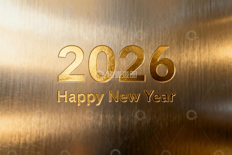 高清大图下载【趣麦麦图】2026新年金色背景