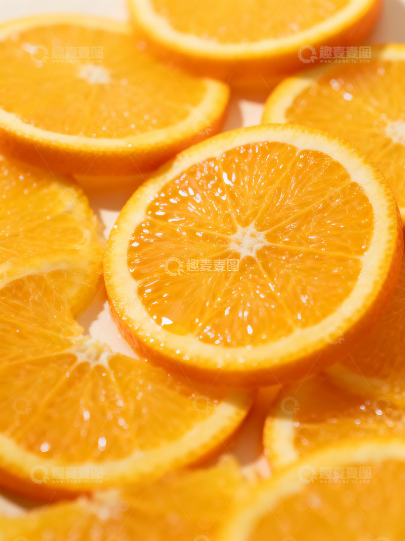 高清大图下载【趣麦麦图】橙子切片特写2