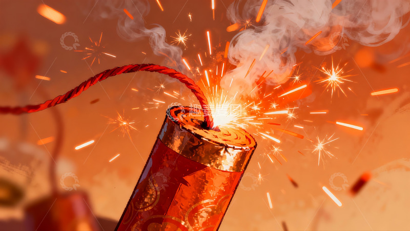 高清大图下载【趣麦麦图】烟花绽放瞬间