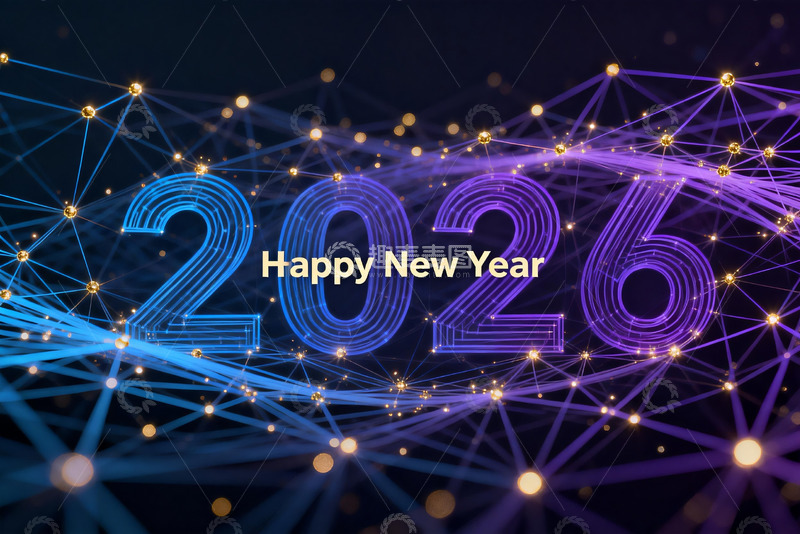 高清大图下载【趣麦麦图】2026新年祝福数字艺术