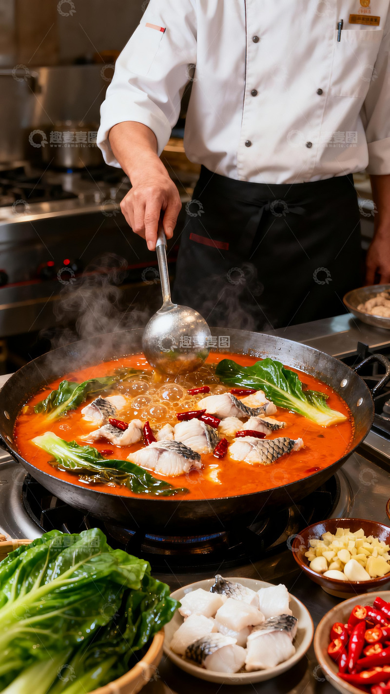 高清大图下载【趣麦麦图】番茄酸汤鱼美食展示3
