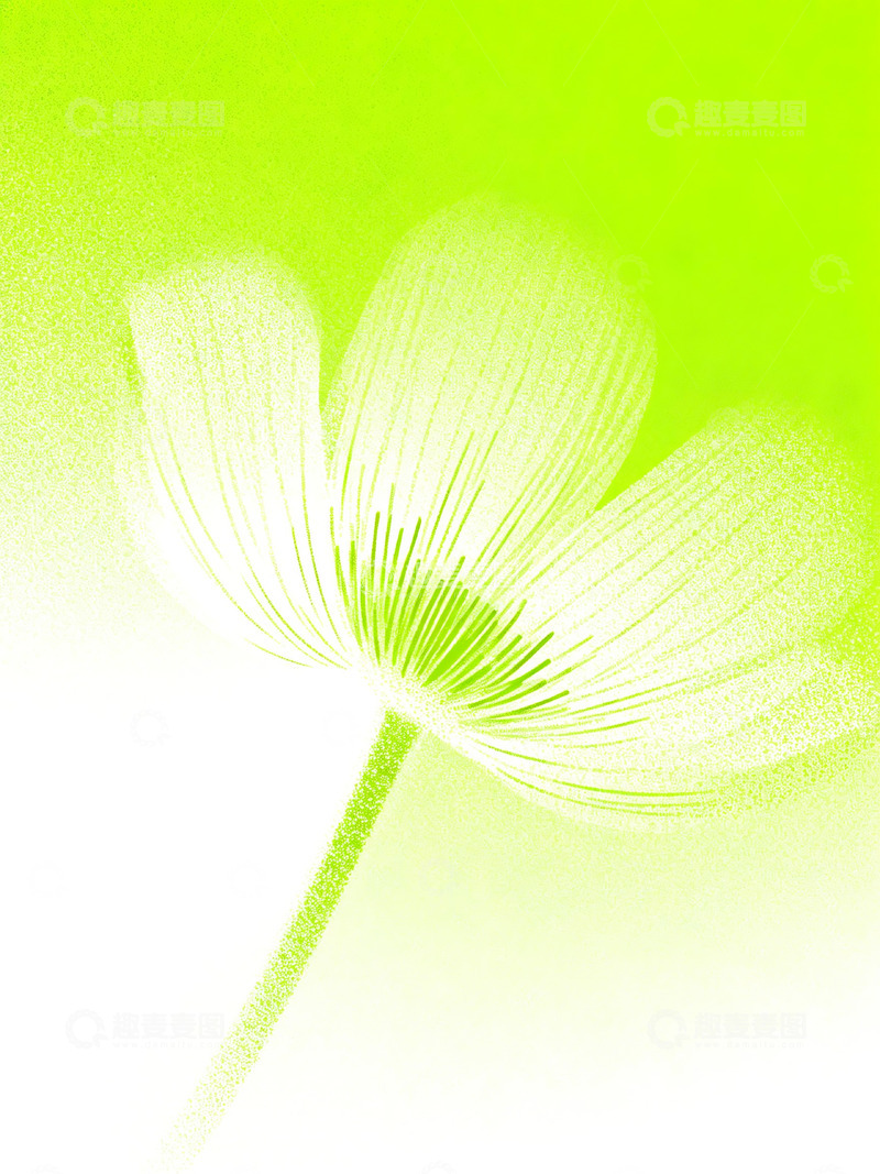 高清大图下载【趣麦麦图】渐变花朵背景插画3