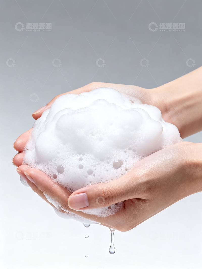 高清大图下载【趣麦麦图】一双手捧着面密度泡沫1