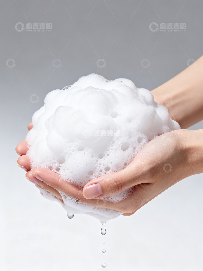 高清大图下载【趣麦麦图】一双手捧着面密度泡沫4