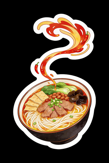 漫画风格螺蛳粉2