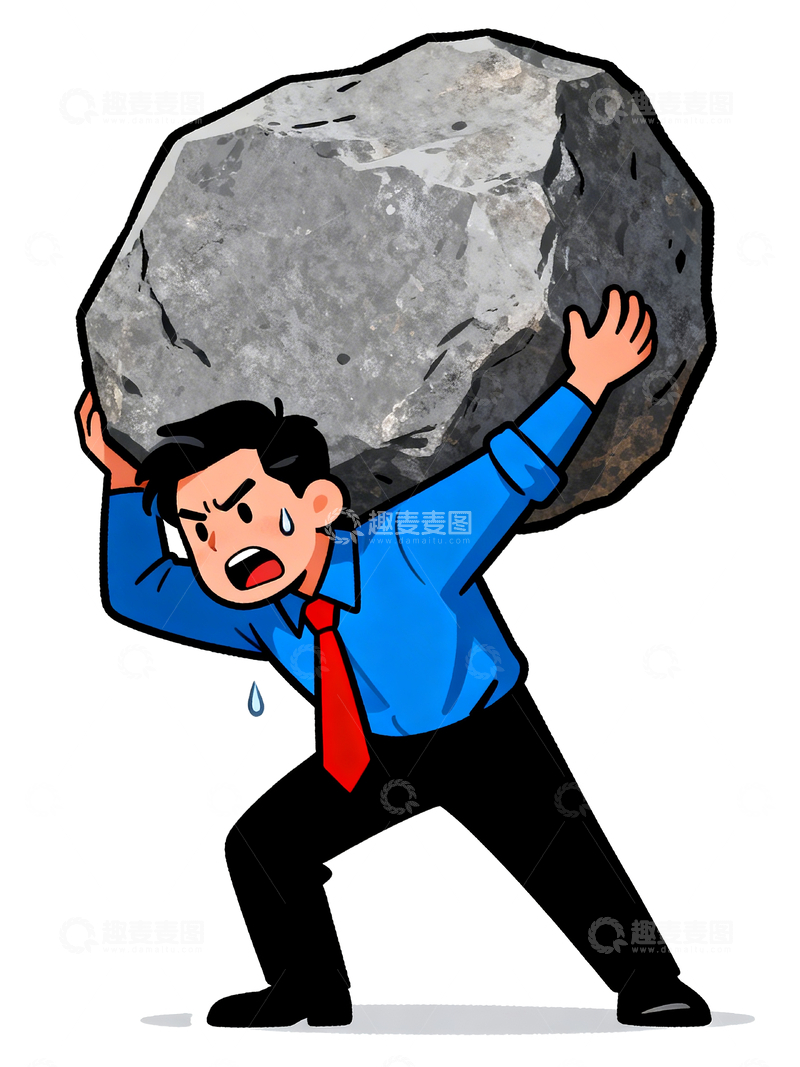 源文件下载【趣麦麦图】职场压力漫画1