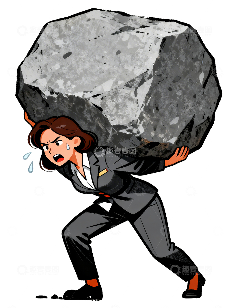 源文件下载【趣麦麦图】职场压力漫画5