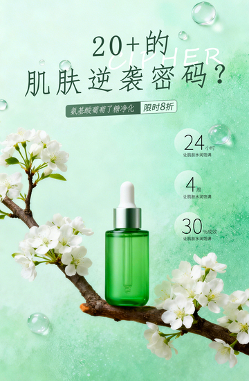 绿意肌肤护理广告