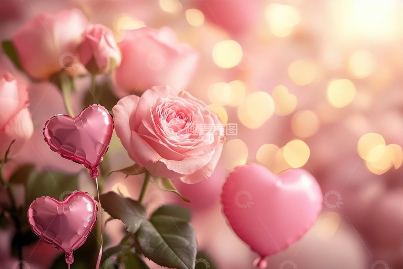 高清大图下载【趣麦麦图】粉色的玫瑰花花束