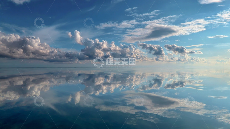 高清大图下载【趣麦麦图】云空幻境：天空与水的交融