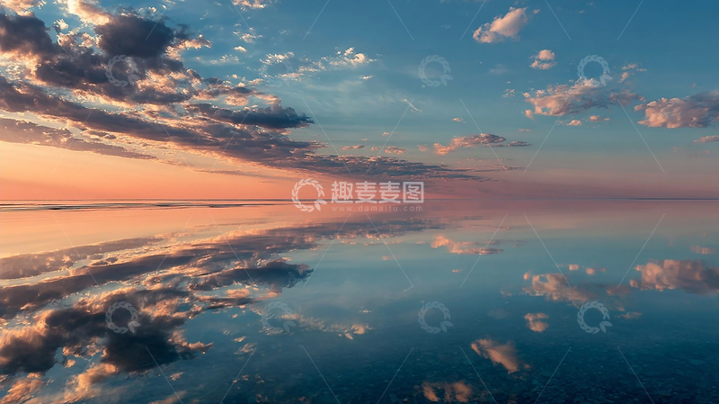 高清大图下载【趣麦麦图】天空之镜：梦境般的湖面奇观