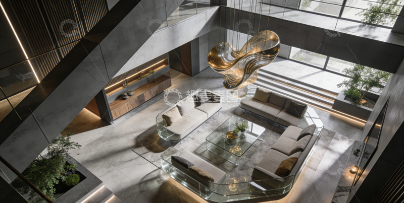 高清大图下载【趣麦麦图】现代风格豪华客厅室内设计