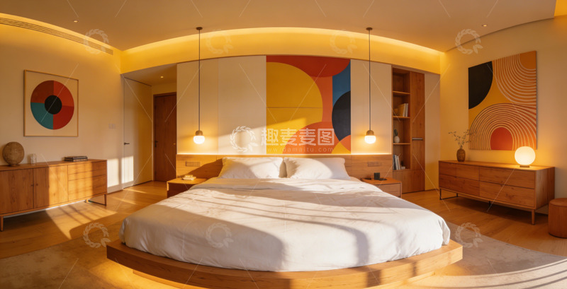 高清大图下载【趣麦麦图】现代简约卧室设计图片