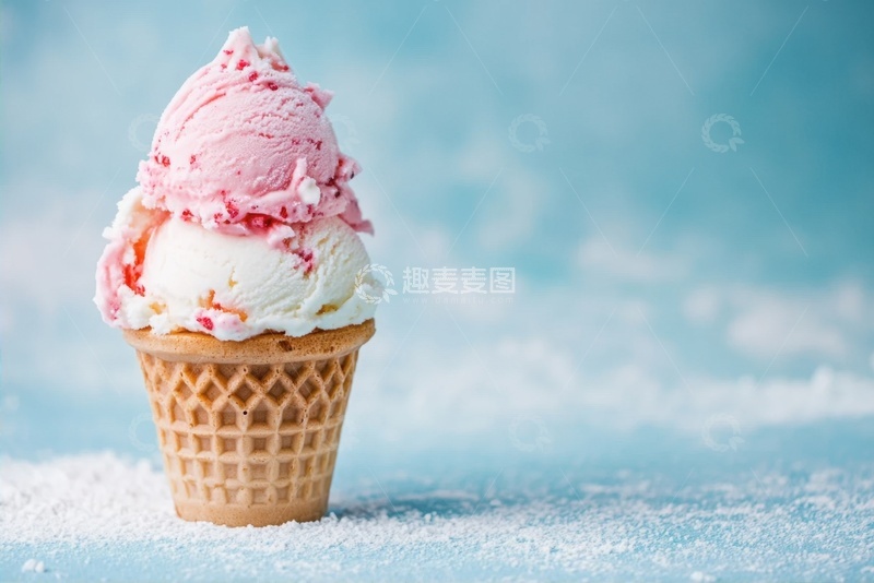 高清大图下载【趣麦麦图】美味的冰激凌雪糕