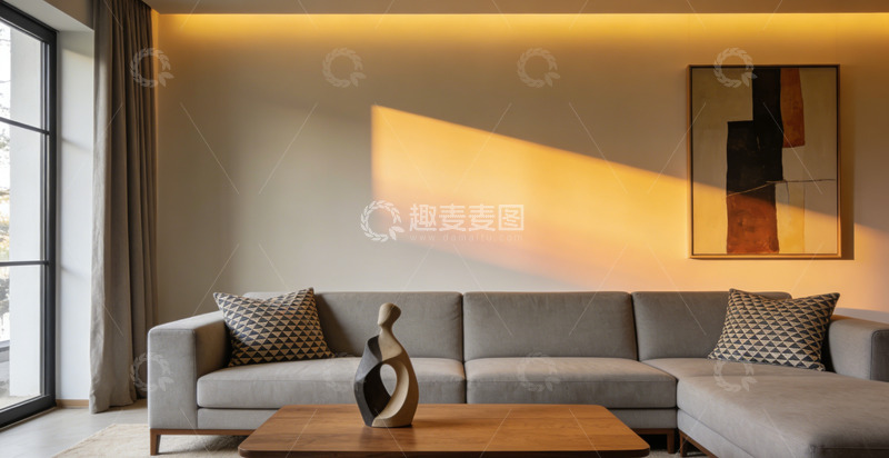 高清大图下载【趣麦麦图】现代简约客厅装饰设计图片