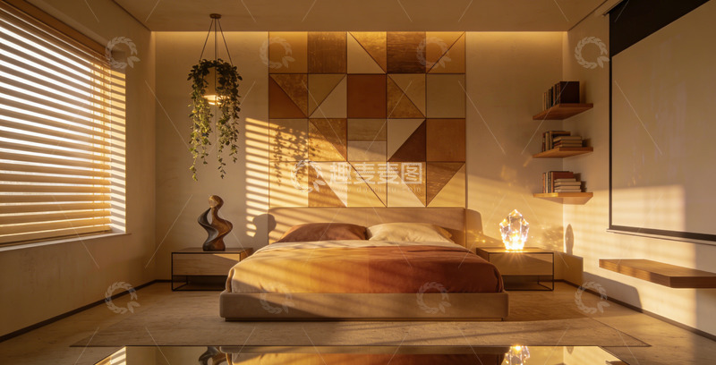 高清大图下载【趣麦麦图】现代风格卧室温馨装饰设计