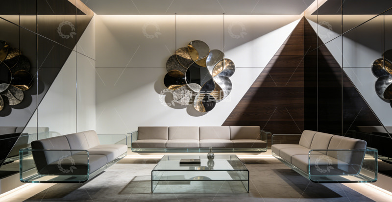 高清大图下载【趣麦麦图】现代豪华客厅装饰设计