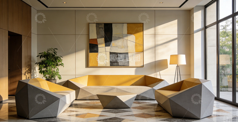 高清大图下载【趣麦麦图】现代风格酒店大堂装饰设计