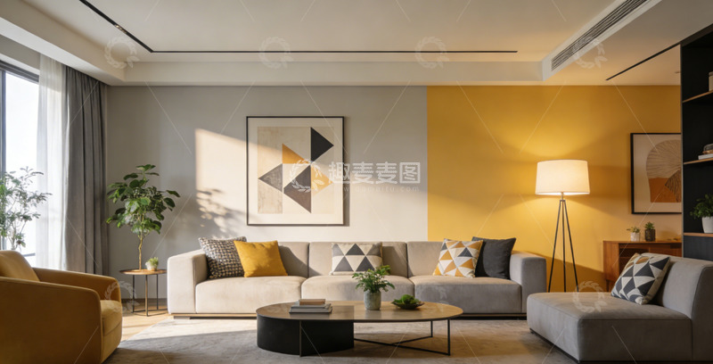 高清大图下载【趣麦麦图】现代简约客厅装修效果图