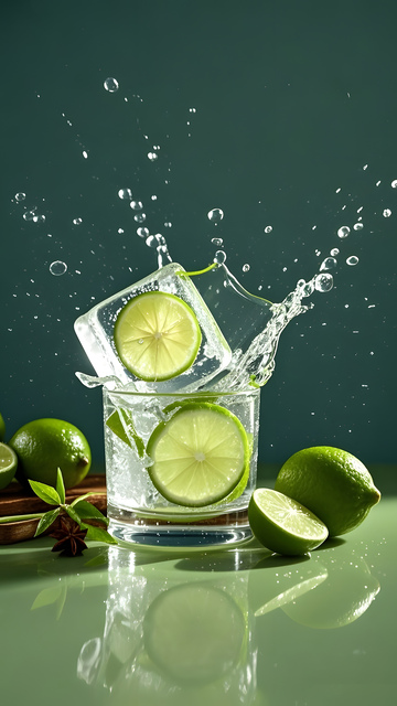 清新夏日柠檬水摄影